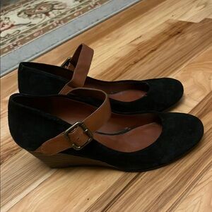 Chinese Laundry Black and Brown Wedge Shoes